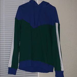 Green, Blue and White sweatshirt